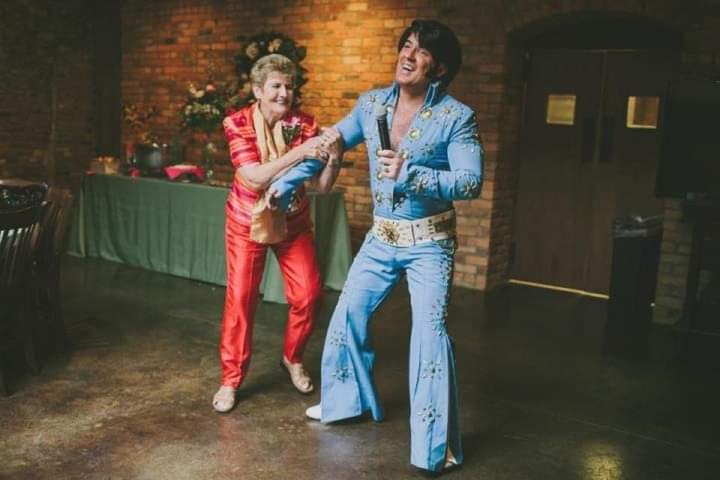 Chuck Ayers Charlotte voice of Elvis and stars and stripes dj services  photo